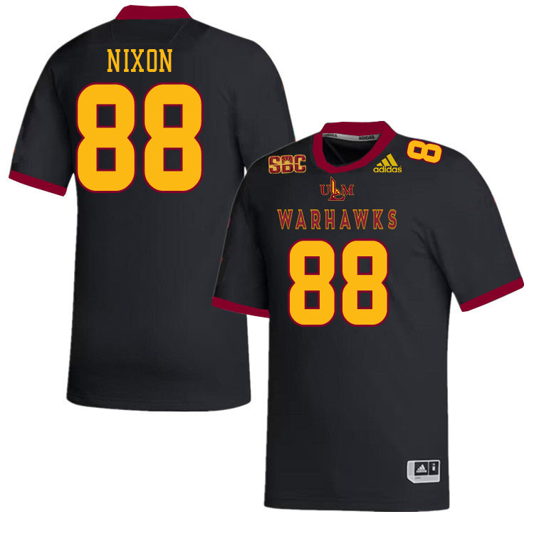 #88 Julian Nixon Louisiana-Monroe Warhawks College Football Jerseys Stitched-Black